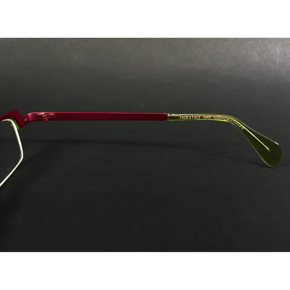 Face A Face Petite Eyeglasses Frames SWISS 3 9110 Red Green Cat Eye 46-19-125